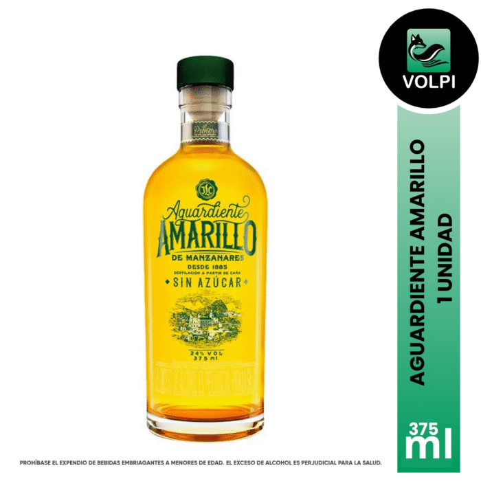 Aguardiente Amarillo 375 ml - Imagen 1