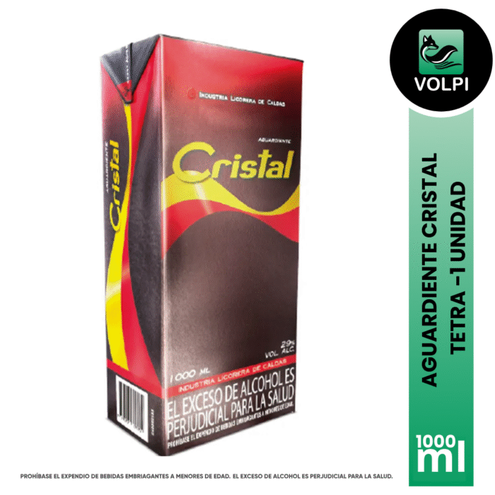 Aguardiente Cristal tetra 1000 ml - Imagen 1
