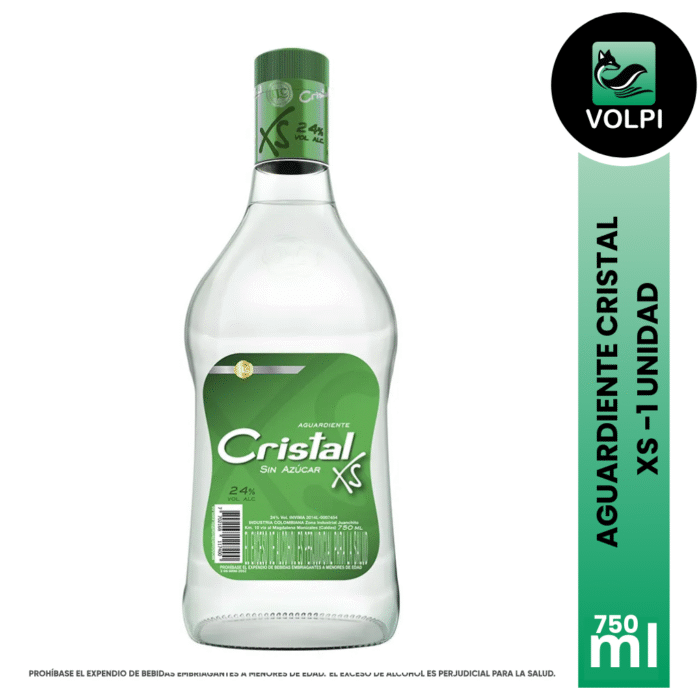 Aguardiente Cristal XS Verde 750 ml - Imagen 1