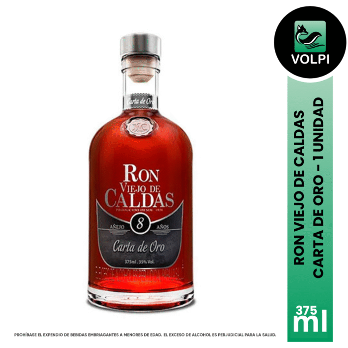 Ron Viejo De Caldas Carta De Oro 375 ml - Imagen 1