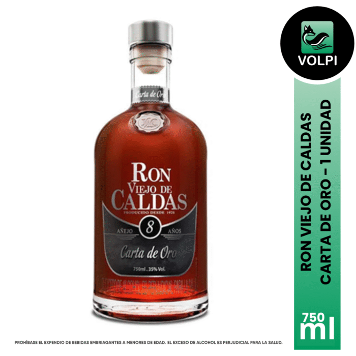 Ron Viejo de Caldas Carta de Oro 750 ml - Imagen 1